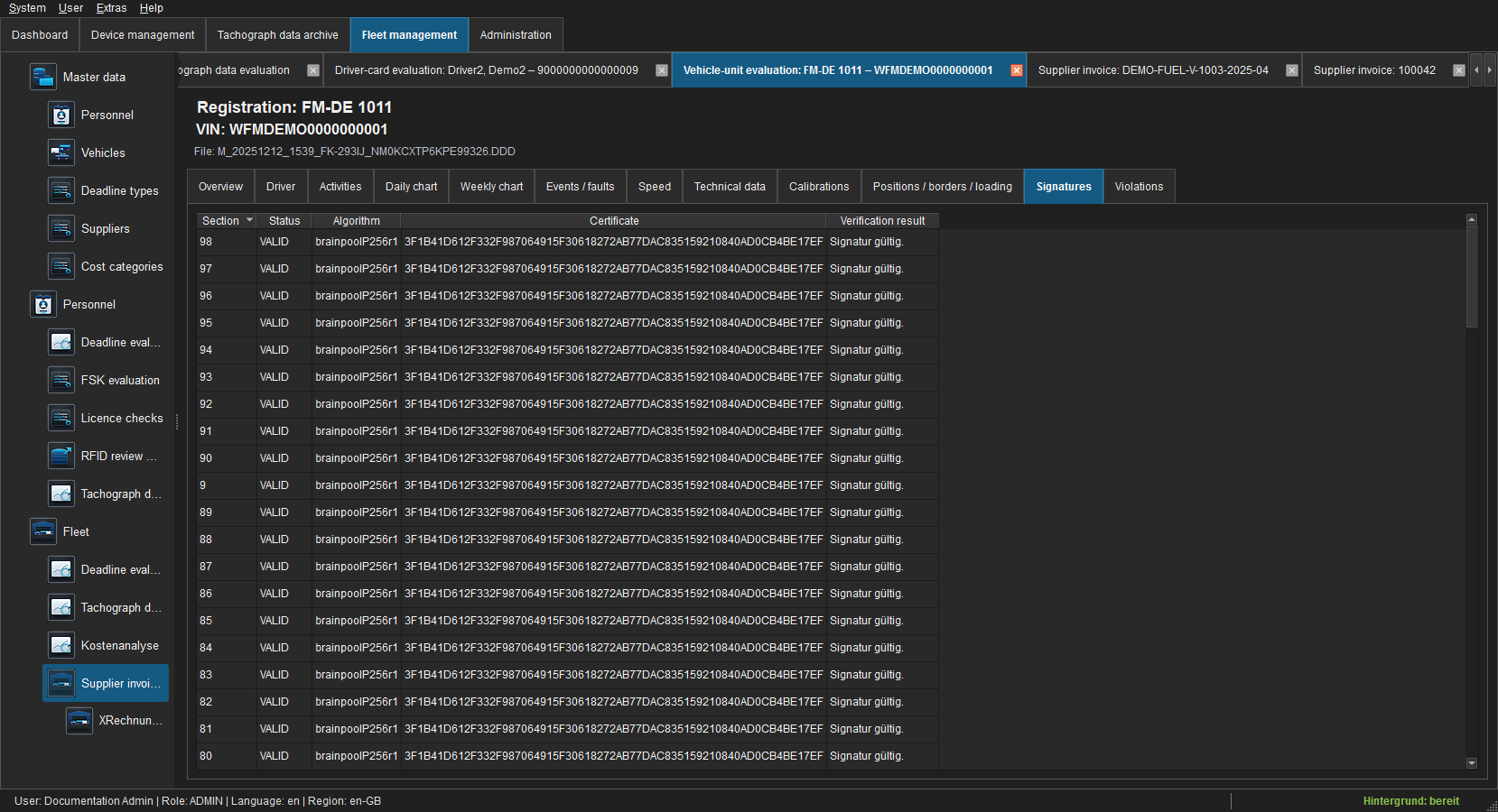 M-file signature verification